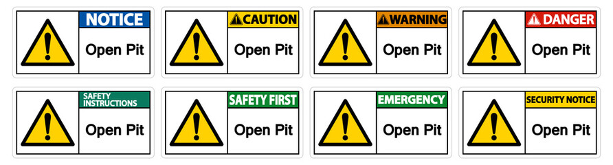 Open Pit Sign Isolate On White Background,Vector Illustration EPS.10
