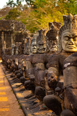 A beautiful view of Angkor Thom temple at Siem Reap, Cambodia.