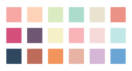 colour set palette vector illustration