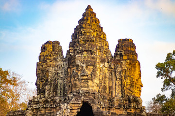 A beautiful view of Angkor Thom temple at Siem Reap, Cambodia.