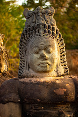 A beautiful view of Angkor Thom temple at Siem Reap, Cambodia.