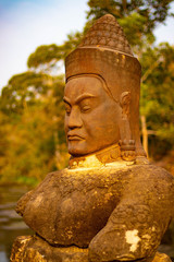 A beautiful view of Angkor Thom temple at Siem Reap, Cambodia.