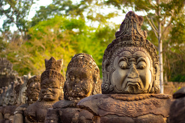 A beautiful view of Angkor Thom temple at Siem Reap, Cambodia.