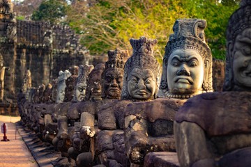 A beautiful view of Angkor Thom temple at Siem Reap, Cambodia.