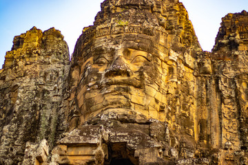 Naklejka premium A beautiful view of Angkor Thom temple at Siem Reap, Cambodia.