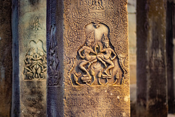 A beautiful view of Angkor Thom temple at Siem Reap, Cambodia.
