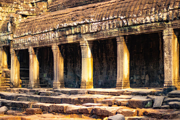 A beautiful view of Angkor Thom temple at Siem Reap, Cambodia.
