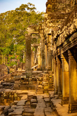 A beautiful view of Angkor Thom temple at Siem Reap, Cambodia.