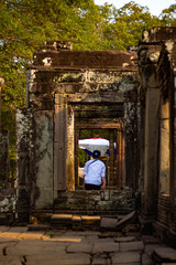 A beautiful view of Angkor Thom temple at Siem Reap, Cambodia.