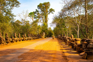 A beautiful view of Angkor Thom temple at Siem Reap, Cambodia.