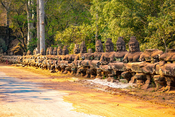 A beautiful view of Angkor Thom temple at Siem Reap, Cambodia.
