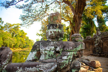 Fototapeta premium A beautiful view of Angkor Thom temple at Siem Reap, Cambodia.