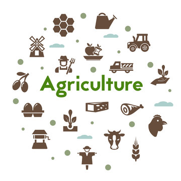 Agriculture and Organic Food icons