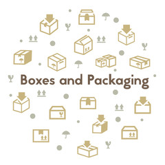 Boxes and packaging icons
