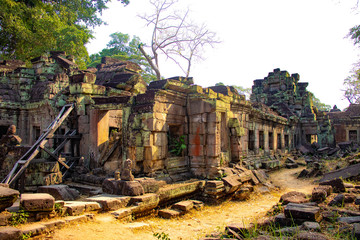Fototapeta na wymiar A beautiful view of Angkor Wat temples at Siem Reap, Cambodia.