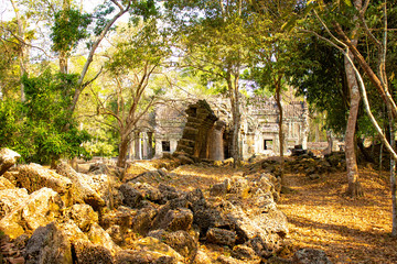 A beautiful view of Angkor Wat temples at Siem Reap, Cambodia.