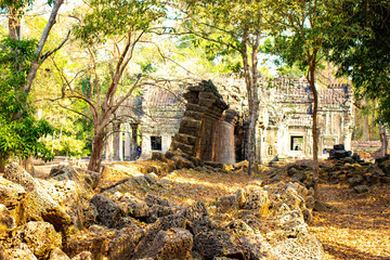 A beautiful view of Angkor Wat temples at Siem Reap, Cambodia.