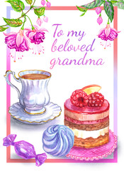 Greeting card with the inscription 