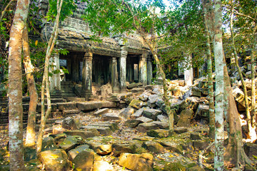 A beautiful view of Angkor Wat temples at Siem Reap, Cambodia.