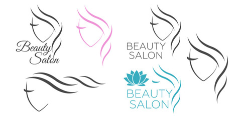 Beauty Face abstract logo. Beauty Face badge for make up artist