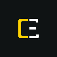 Initial Letter CE Logo Design Vector Template. Creative Linked Alphabetical CE Logo Vector	