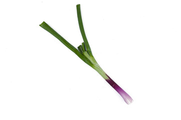 Onion on a cutting board isolated on a white background. Healthy food