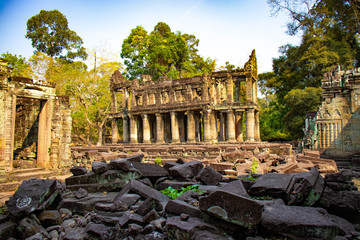 A beautiful view of Angkor Wat temples at Siem Reap, Cambodia.