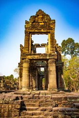 A beautiful view of Angkor Thom temple at Siem Reap, Cambodia.