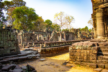 A beautiful view of Angkor Thom temple at Siem Reap, Cambodia.
