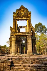 A beautiful view of Angkor Thom temple at Siem Reap, Cambodia.