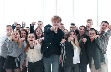 group of diverse young people standing together