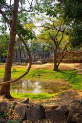 A beautiful view of Angkor Thom temple at Siem Reap, Cambodia.