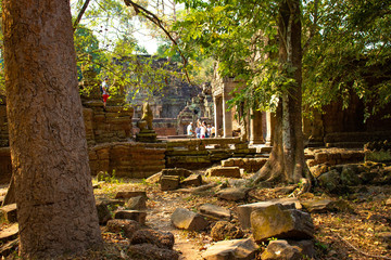 A beautiful view of Angkor Thom temple at Siem Reap, Cambodia.