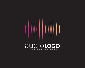Sound Logo Concept Design Vector