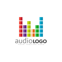 Sound Logo Concept Design Vector