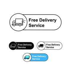 Free shipping delivery with priority shipment for customer package as marketing sale in e-commerce, advertising.Truck icon, free delivery service. Vector illustration. Design on white background.EPS10