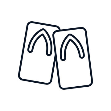 japanese traditional shoes isolated icon