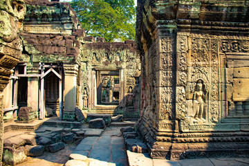 A beautiful view of Angkor Thom temple at Siem Reap, Cambodia.
