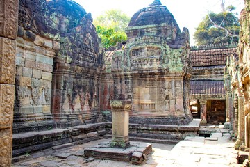 A beautiful view of Angkor Thom temple at Siem Reap, Cambodia.