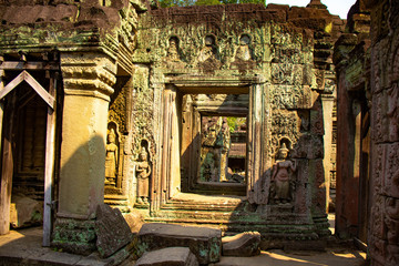 A beautiful view of Angkor Thom temple at Siem Reap, Cambodia.