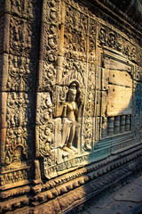 A beautiful view of Angkor Thom temple at Siem Reap, Cambodia.