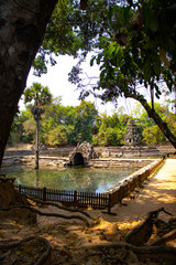A beautiful view of Wat Prasat Neak Pean temple at Siem Reap, Cambodia.