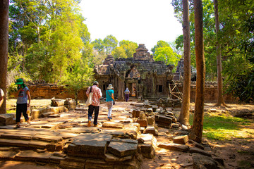 A beautiful view of Angkor Wat temple and nature at Siem Reap, Cambodia.