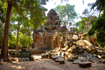 A beautiful view of Angkor Wat temple and nature at Siem Reap, Cambodia.