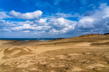 Tottori Sand Dunes (Tottori Sakyu). The largest sand dune in Japan, a part of the Sanin Kaigan National Park in Tottori Prefecture, Japan