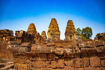 A beautiful view of Angkor Wat temple at Siem Reap, Cambodia.