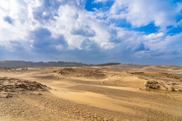 Fototapeta na wymiar Tottori Sand Dunes (Tottori Sakyu). The largest sand dune in Japan, a part of the Sanin Kaigan National Park in Tottori Prefecture, Japan