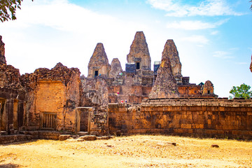 A beautiful view of Angkor Wat temple at Siem Reap, Cambodia.