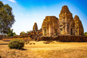 A beautiful view of Angkor Wat temple at Siem Reap, Cambodia.