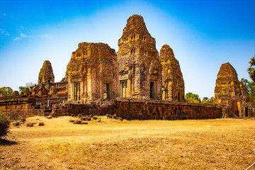 A beautiful view of Angkor Wat temple at Siem Reap, Cambodia.